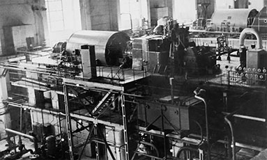 Турбинный цех. Паровые турбины №3 типа ВР-25 и №4 типа ВР-25-2.